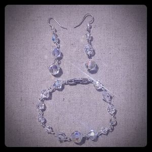 Crystal Bracelet and Earrings Set